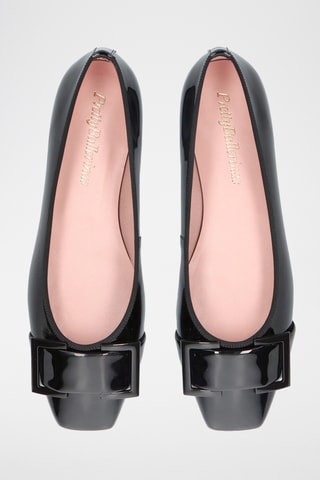 Ballerines en cuir verni - Noir