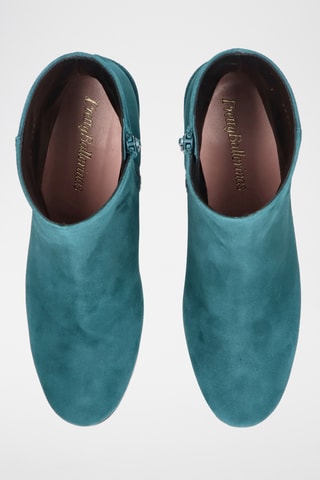 Bottines en nubuck - Bleu turquoise