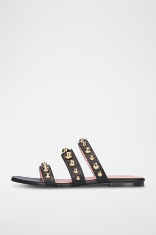 Mules en cuir - Noir