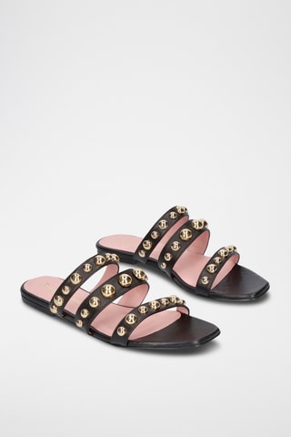 Mules en cuir - Noir