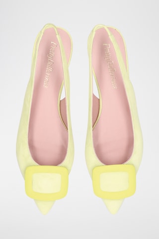 Ballerines en nubuck - Jaune