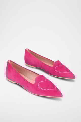 Ballerines en nubuck - Rose