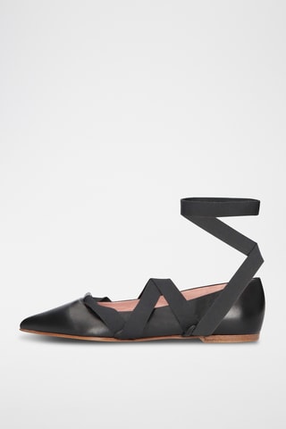 Ballerines en cuir - Noir