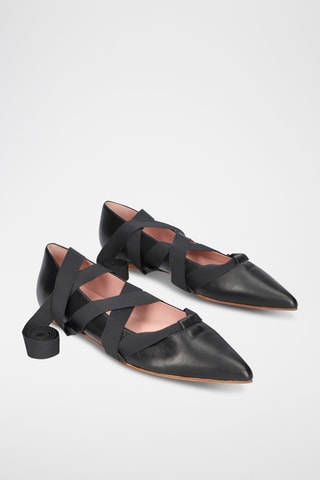 Ballerines en cuir - Noir
