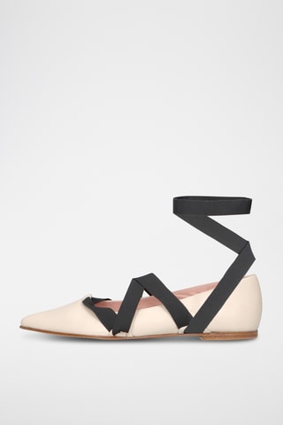 Ballerines en cuir - Beige