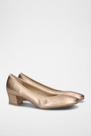 Escarpins en cuir - Doré