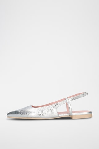 Ballerines en cuir - Argenté