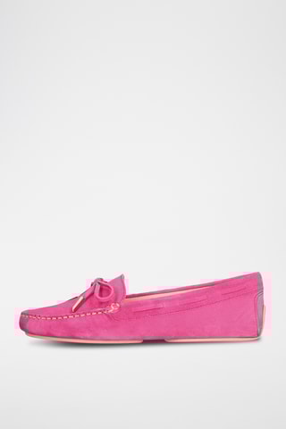 Chaussures bateau en nubuck - Rose