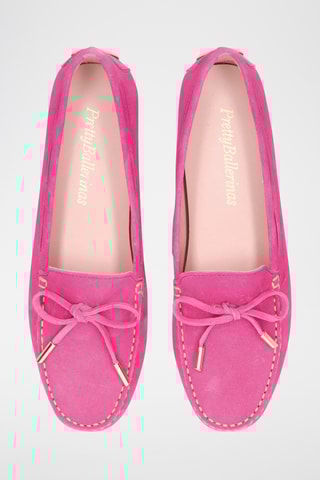 Chaussures bateau en nubuck - Rose