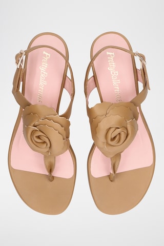 Sandales à talons en cuir - Marron