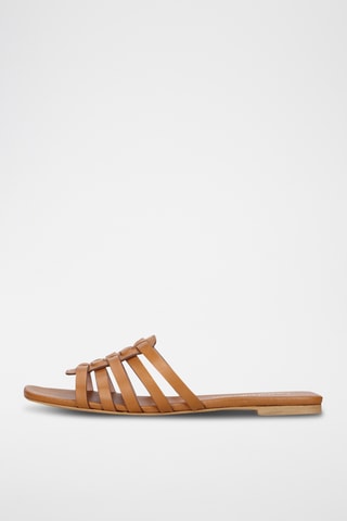 Mules en cuir - Marron