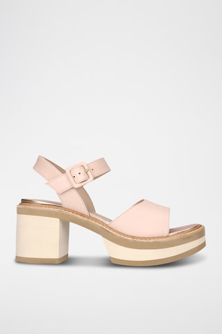 Sandales à talons en cuir - Rose