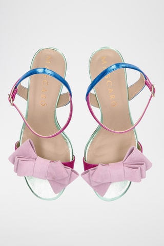 Sandales à talons en cuir - Vert