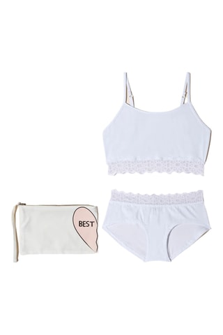 Soutien desportivo e shorties Avi Scoop - Branco