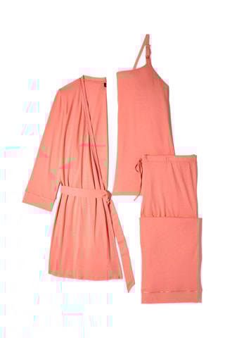 Pijama 3 peças Bella - Coral