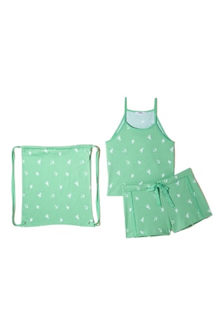 Conjunto de 3 peças Road Trip - Verde-claro