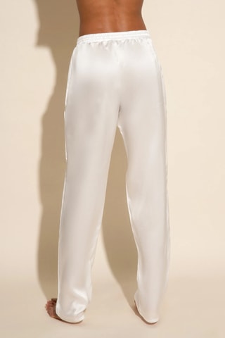 Calças de pijama de seda Sanika - Branco