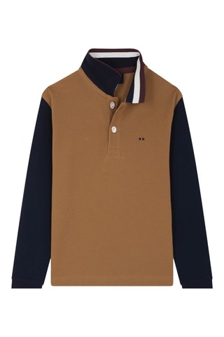 Polo Langstaff - Marron et bleu marine