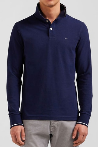 Polo Decalage - Bleu marine