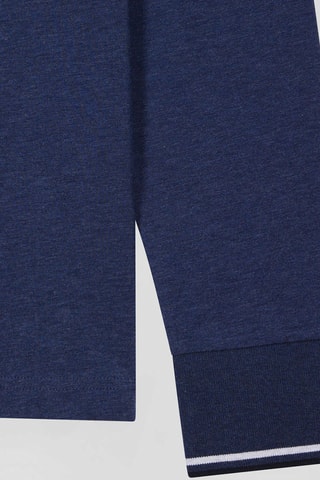 Polo Decalage - Bleu marine