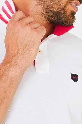 Polo Capitaine - Blanc et rouge