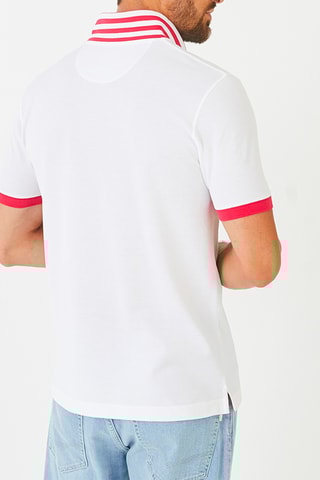 Polo Capitaine - Blanc et rouge