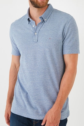 Polo en lin Jour de fête - Bleu-gris