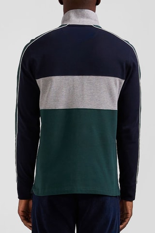 Polo Le Requin - Bleu marine et vert émeraude