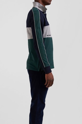 Polo Le Requin - Bleu marine et vert émeraude