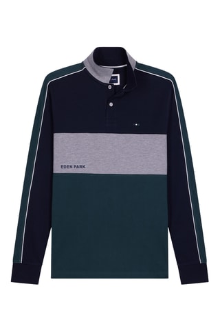 Polo Le Requin - Bleu marine et vert émeraude