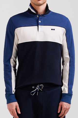 Polo Fenua - Bleu marine et blanc