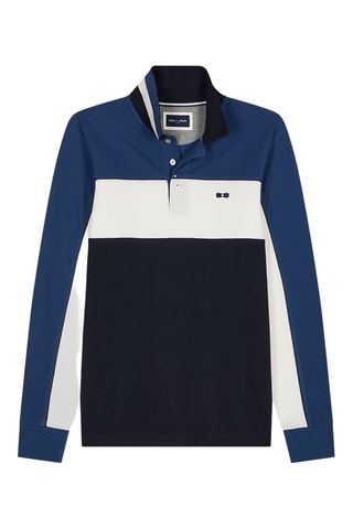 Polo Fenua - Bleu marine et blanc