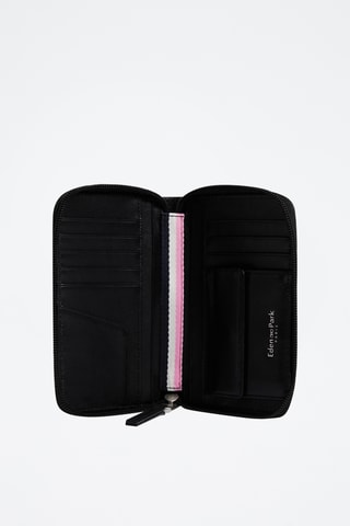 Portefeuille en cuir Armandie - Noir