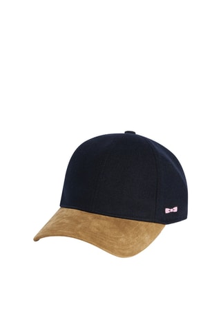 Casquette en laine - Bleu marine et beige
