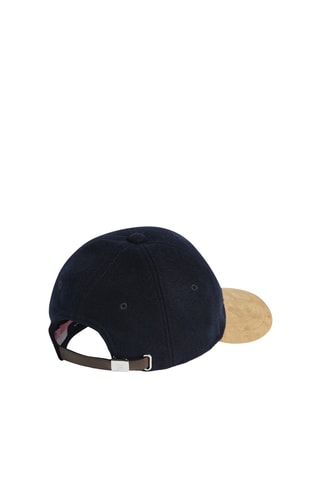 Casquette en laine - Bleu marine et beige