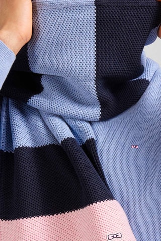 Echarpe Parisse - Ciel, rose poudré et noir