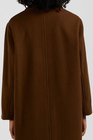 Manteau en laine Whanaia - Marron