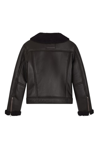 Veste en cuir de mouton Luciens - Noir