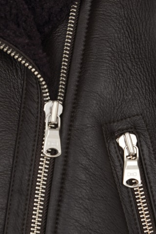 Veste en cuir de mouton Luciens - Noir