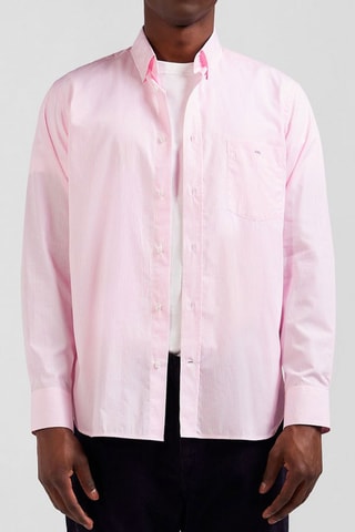Chemise Dobby - Rose et blanc