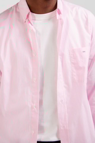 Chemise Dobby - Rose et blanc