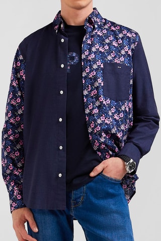 Chemise Print Twill Nimes - Bleu marine