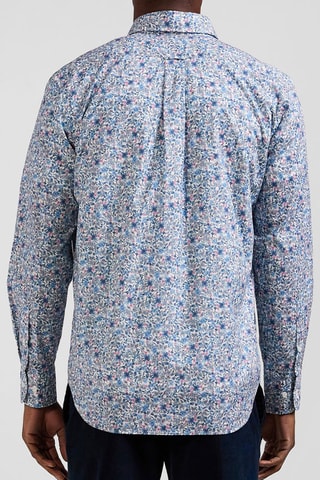 Chemise Happy Print - Blanc et bleu