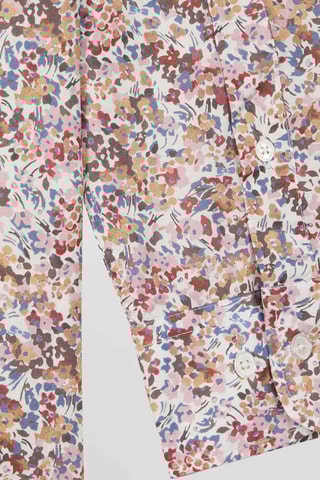 Chemise regular Happy - Blanc et beige