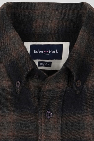 Chemise en laine Cheyenne - Noir et marron