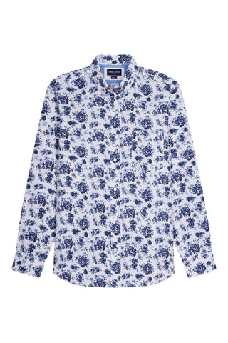 Chemise Albury - Blanc et bleu marine