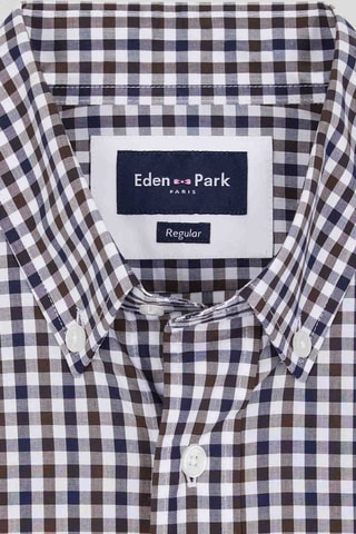 Chemise Zodiaco Check Bicolore - Blanc et marron