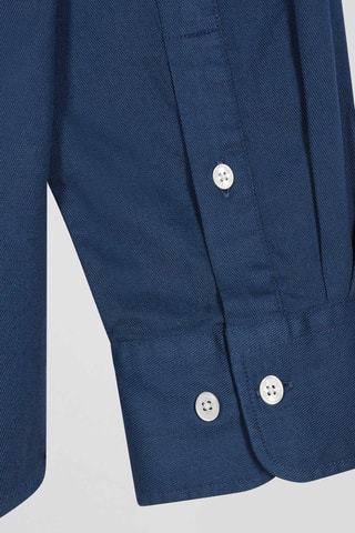 Chemise regular Controle Pique - Bleu pétrole