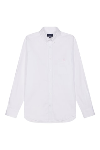 Chemise regular en coton biologique Ottanio Plain - Blanc