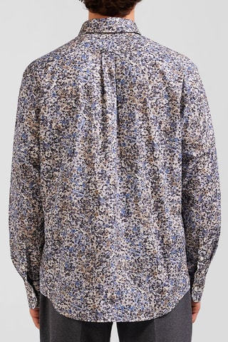 Chemise Pop 60 - Beige et Ciel